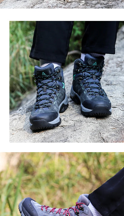 HUMTTO Buty trekkingowe męskie wodoodporne buty myśliwskie taktyczne pustynne buty bojowe za kostkę do trekkingu dla mężczyzn i kobiet ciepłe skórzane sneakersy