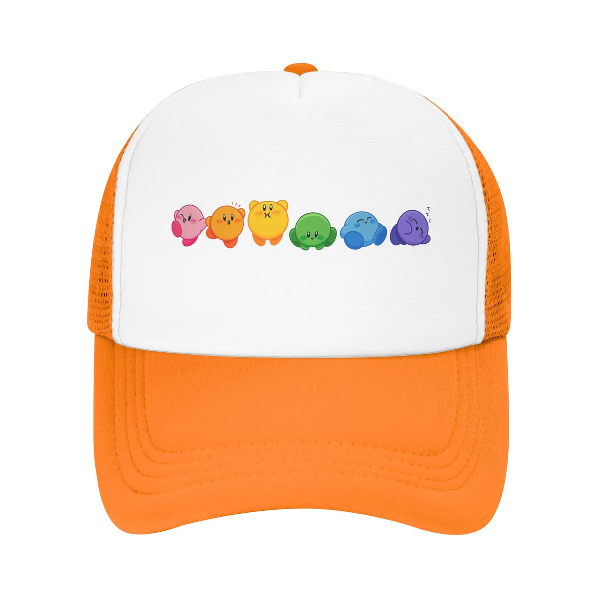 Suaugusiųjų „Kirbys Rainbow“ trukerių kepurės, vintage tinklinės beisbolo kepurės, „snapback“ kepurės, „dad hat“ kepurės, saulės kepurės, kvėpuojančios sportinės kepurės, didmeninė prekyba, naujos