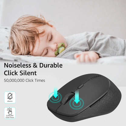 Rapoo M300G Silent Wireless Mouse 2400 DPI Multi-mode Bluetooth Mouse Portable Optical Mice Ergonomic Design Support 2 Devices