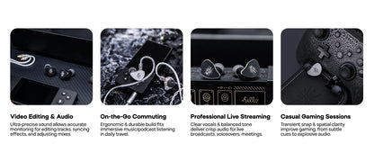 Linsoul Kiwi Ears Belle 10mm DLC Dynamic Driver IEM Hifi Earphones with Precision Meets Exciting Sound Signature