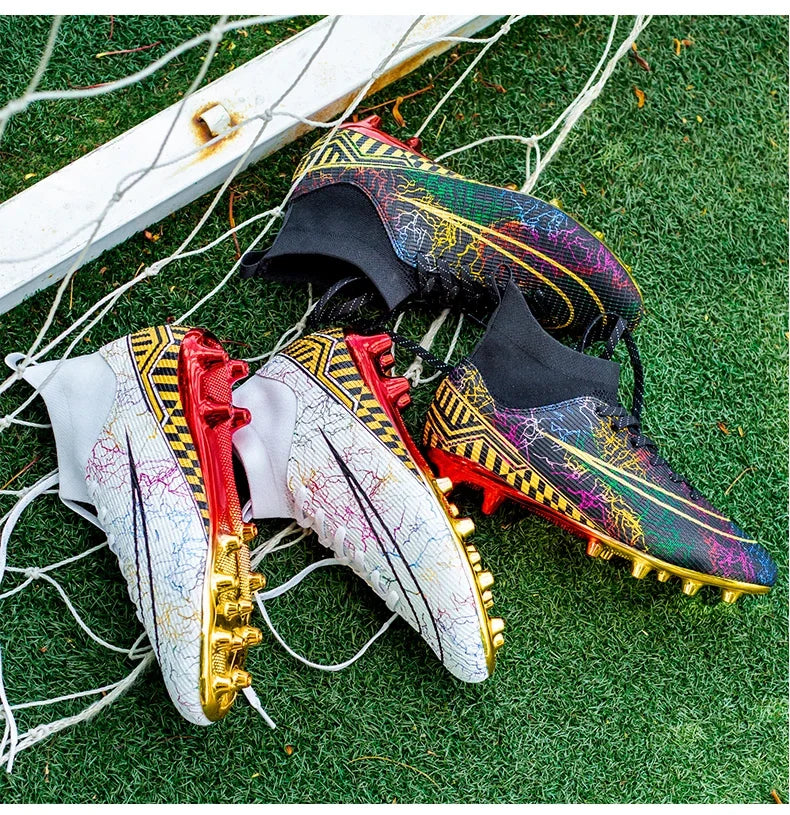 Chaussures de football pour enfants, crampons de football pour garçons et filles, chaussures de sport d'extérieur légères, durables et antidérapantes pour les jeunes