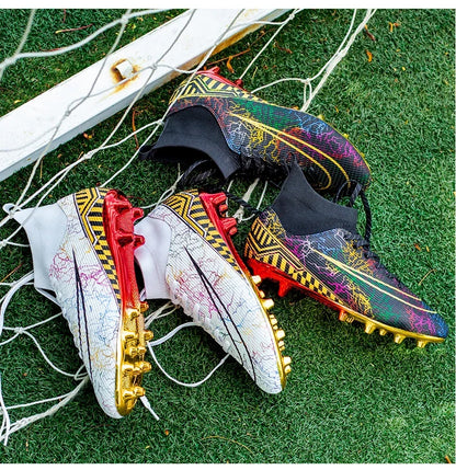 Chaussures de football pour enfants, crampons de football pour garçons et filles, chaussures de sport d'extérieur légères, durables et antidérapantes pour les jeunes