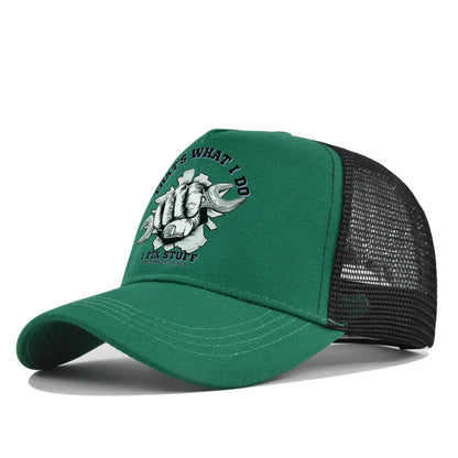New Fashion Spring Summer Printed Mesh Breathable Baseball Cap Gorras Personality LOGO for Men WomenCouples Visor Hat Casquette