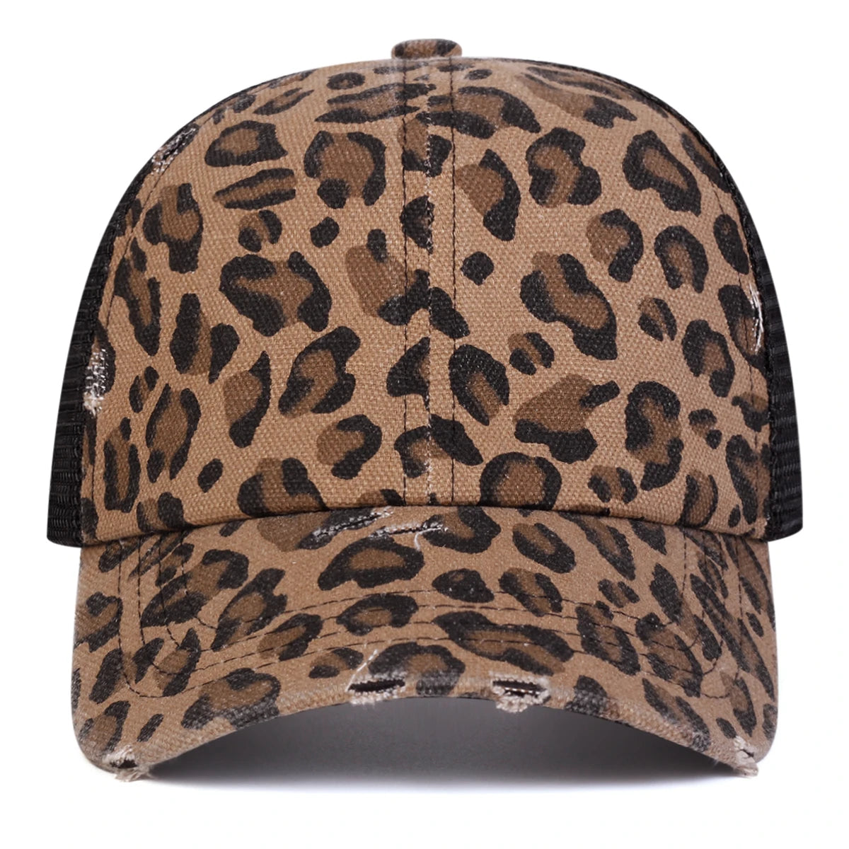 Șepci de baseball unisex cu imprimeu leopard, broderie cu găuri, pentru primăvară și toamnă, pentru activități în aer liber, reglabile, casual, cu protecție solară, șepci sportive