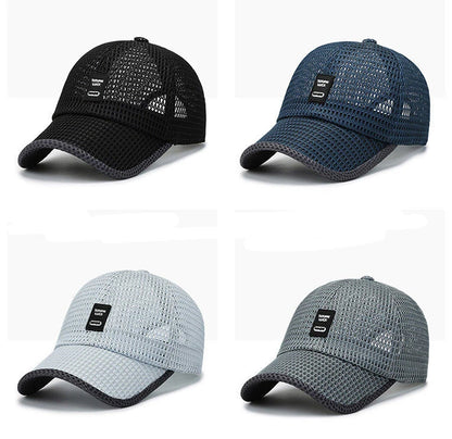 Zomer mesh-pet, baseballpet, ademend, voor buiten, verstelbaar met snapback, wandel- en vispet, voor dames en heren, cool, casual, sportief, fietspet