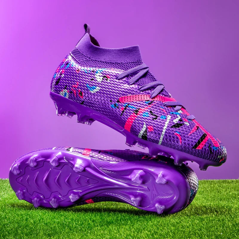 Nouvelles chaussures de football pour hommes, baskets de football pour terrain gazonné, chaussures de football d'extérieur, chaussures d'entraînement professionnelles, chaussures de sport antidérapantes, ultralégères,