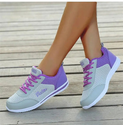 Women's Sneakers 2025 New Fashion Flat Women's Shoes Vulcanized Casual Sneaker Woman Lace Up Women Sneakers Tenis Feminino