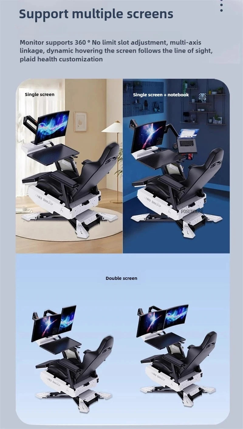 Ergonomic Gaming Chair PC Computer Racing Style Cockpit Lazy Multifunctional Long Sitting Office Home Gamer Furniture 2026