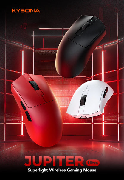 KYSONA Jupiter Series Gaming Mouse Wired Wireless Mice 8Khz PAW3950 Sensor Bluetooth 46g Rechargeable Web Driver For PC Laptop