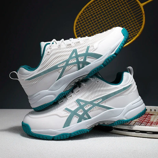 Men Women Badminton Shoes Table Tennis Shoes for Volleyball Handball Sports Sneakers Anti-Skid Mesh Breathable Field Training