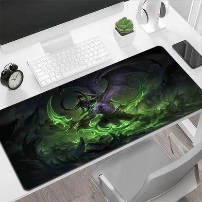 World of Warcraft Illidan Large Mouse Pad Gaming Mouse Pad PC Gamer Computer Mouse Mat Big Mousepad XXL Carpet Keyboard Desk Mat