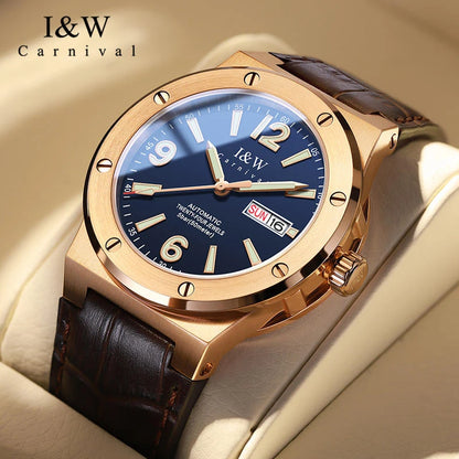 Carnival mechanical men’s watch (IW premium series) – Luxury, sapphire crystal, water-resistant to 50 m, imported automatic movement