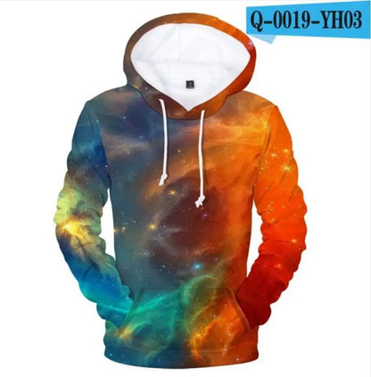 Klassischer, beliebter Kapuzenpullover mit 3D-Print „Purple Sky Space Galaxy“ für Herren und Damen, langärmliges Casual-Sweatshirt