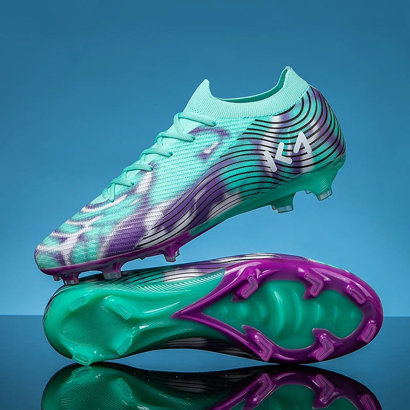 Chaussures de football à crampons longs pour adultes, résistantes à l'usure, respirantes, crampons de football pour hommes, chaussures de sport professionnelles pour entraînement et matchs