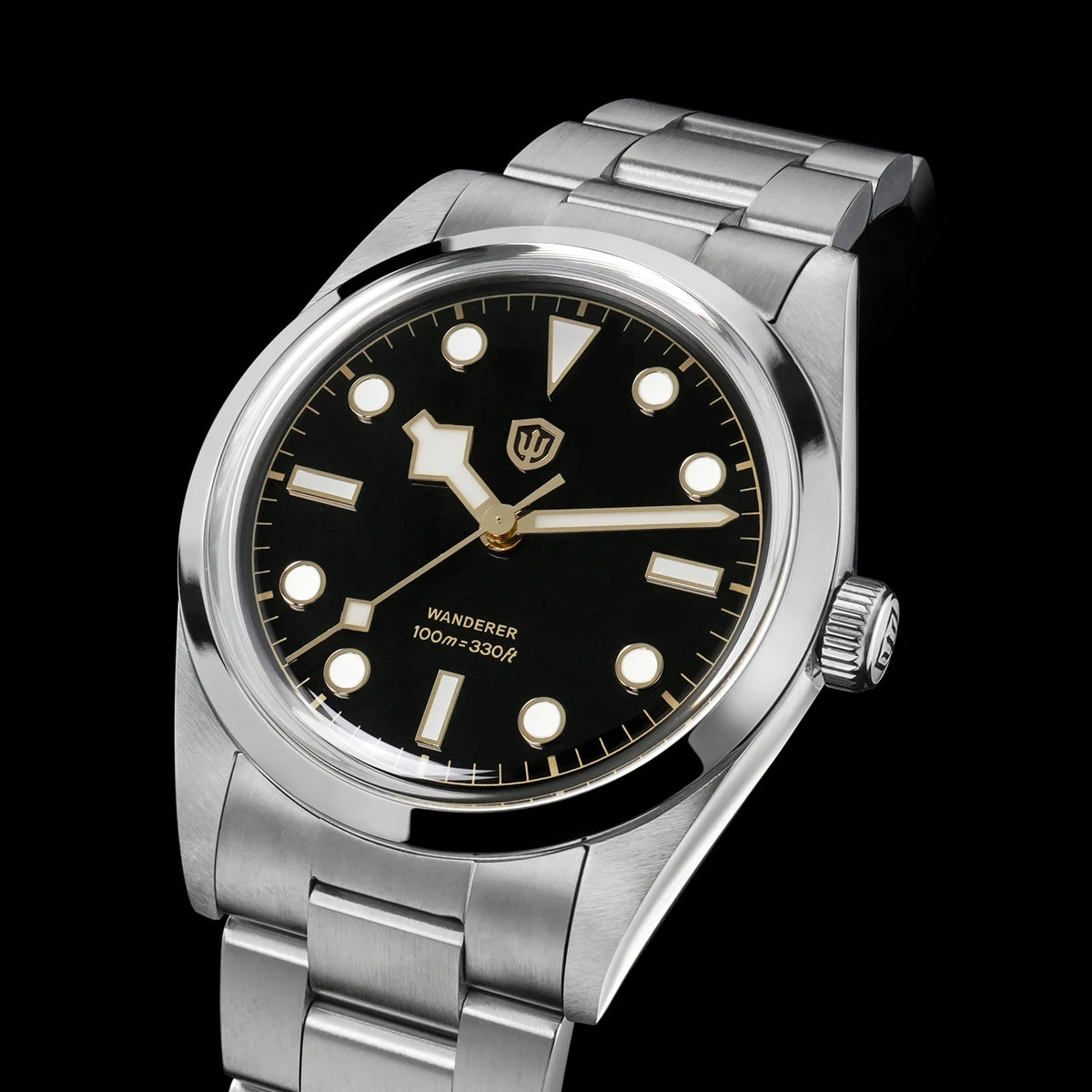 Watchdives WD1016 V3 kvarc karóra, 37 mm-es rozsdamentes acél tok, zafírüveg, vintage stílusú karóra, VH31 Sweep mozgás, 100 m vízálló férfi karóra