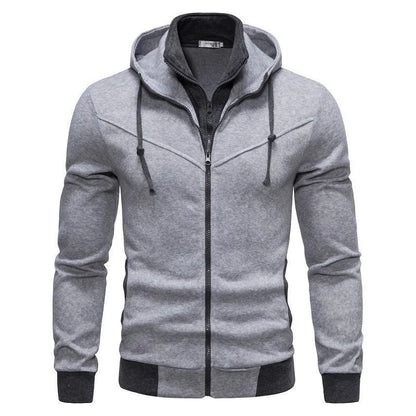 Autumn men's sportswear long sleeved jacket hooded sweatshirt zipper opening jacket men's hooded sweatshirt slim fit men's cloth
