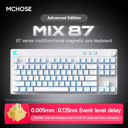 Mchose Mix87 Magnetic Switch Keyboard Wired Gaming Keyboard 8K+256K Esport 0.08ms Low Latency E-Sports Custom Gamer Accessories