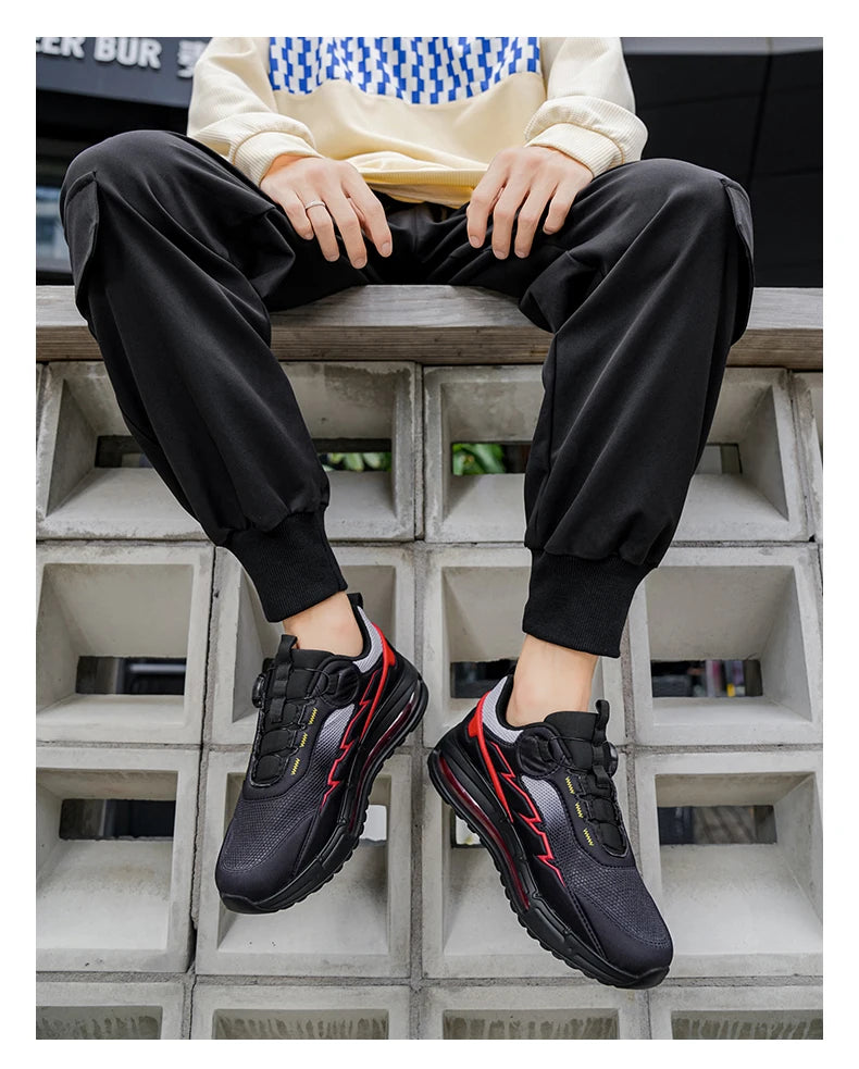 Scarpe da running da uomo primavera/estate, scarpe da trekking outdoor resistenti all’usura con chiusura BOA, stile sportivo e casual traspirante