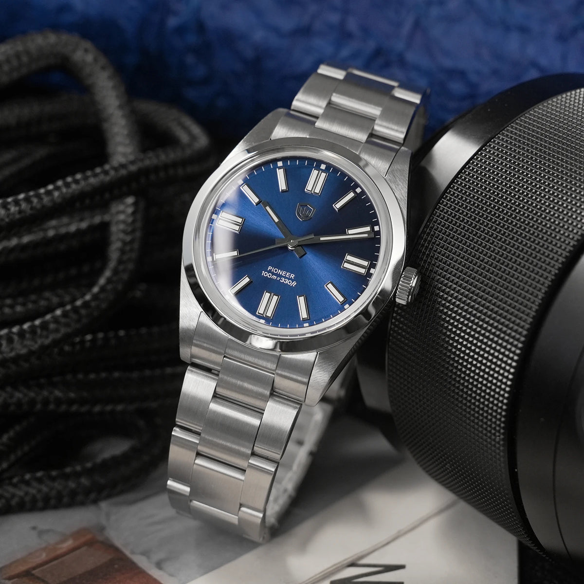 Watchdives WD1016 V3 kvarc karóra, 37 mm-es rozsdamentes acél tok, zafírüveg, vintage stílusú karóra, VH31 Sweep mozgás, 100 m vízálló férfi karóra