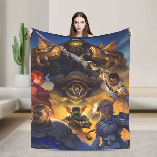 WOW World of Warcraft Flannel Blankets Winter  Soft Warm Throw Blanket for Children Outdoor Novelty Bedspread Sofa Bed Cover