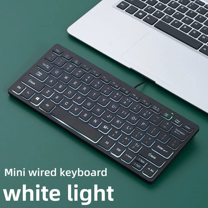 APAYADO K1000 kabelgebundene Mini-Tastatur – kompaktes, tragbares Design, Plug-and-Play, ideal für Laptops/Computer, spritzwassergeschützt