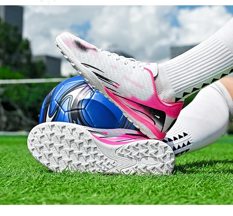 Nouvelles chaussures de Football en plein air pour hommes crampons chaussures de Football professionnelles bottes de terrain de Football pour enfants baskets d'entraînement confortables et antidérapantes