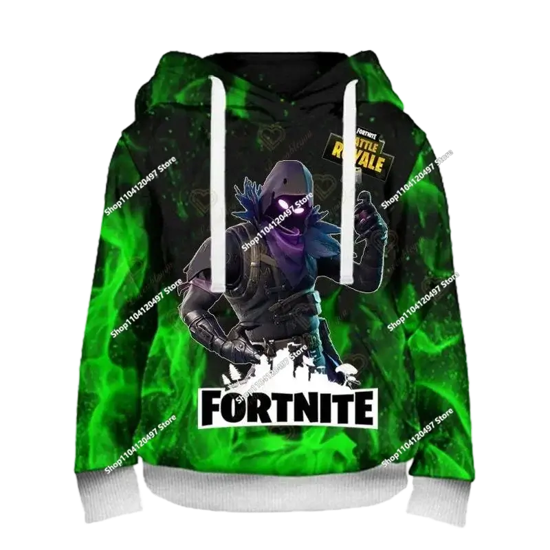 Sudaderas con capucha para niños y niñas Fortnite, sudadera infantil 3D, Battle Royale, sudaderas para hombre, moda de otoño, ropa infantil