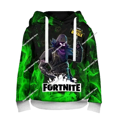 Sudaderas con capucha para niños y niñas Fortnite, sudadera infantil 3D, Battle Royale, sudaderas para hombre, moda de otoño, ropa infantil