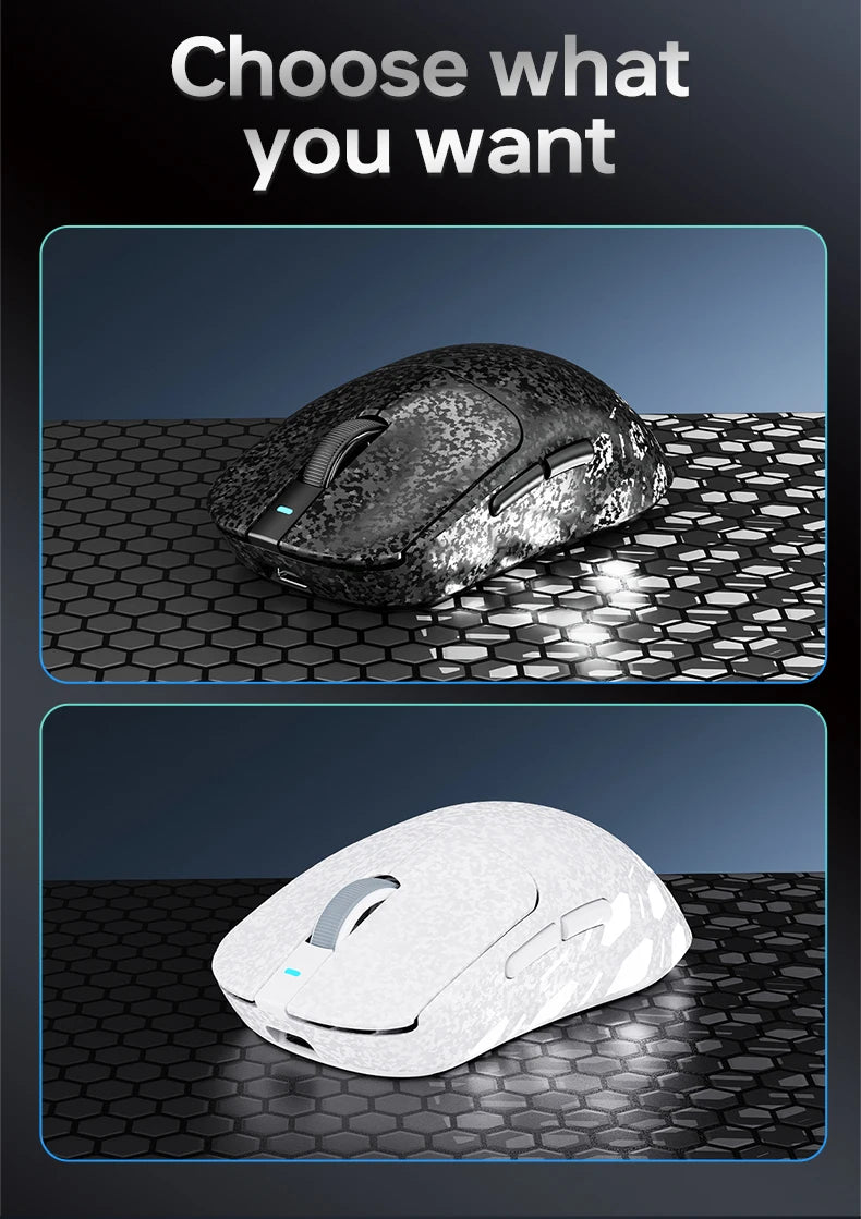 Bezprzewodowa mysz gamingowa AJAZZ AJ199 PAW3311 24000DPI, lekka, Bluetooth/przewodowa, z włókna węglowego, do PC i laptopa dla graczy