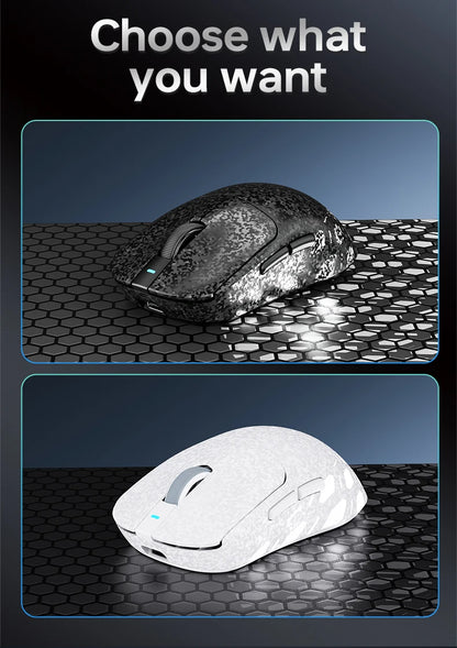 Bezprzewodowa mysz gamingowa AJAZZ AJ199 PAW3311 24000DPI, lekka, Bluetooth/przewodowa, z włókna węglowego, do PC i laptopa dla graczy