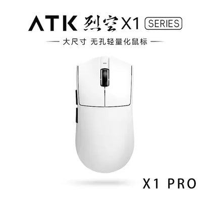 ATK X1 Series vezeték nélküli Bluetooth egér Paw3950/Ultra 8k, könnyű, 49g, hárommódú FPS gamer egér, egyedi ajándék