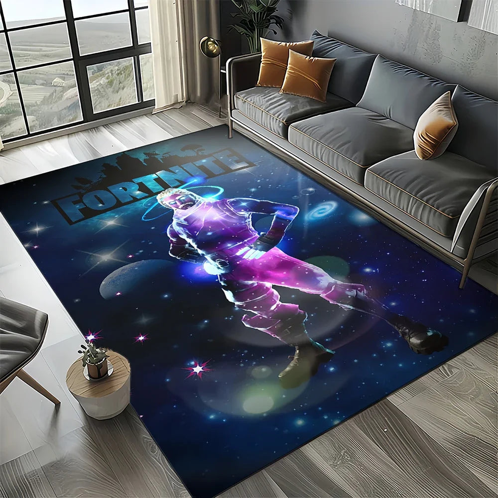 2025 Games 3D F-Fortnite Cartoon Carpet Rug for Living Room Bedroom Home Sofa Decoration, Kids Play Area Rug Non-slip Floor Mat
