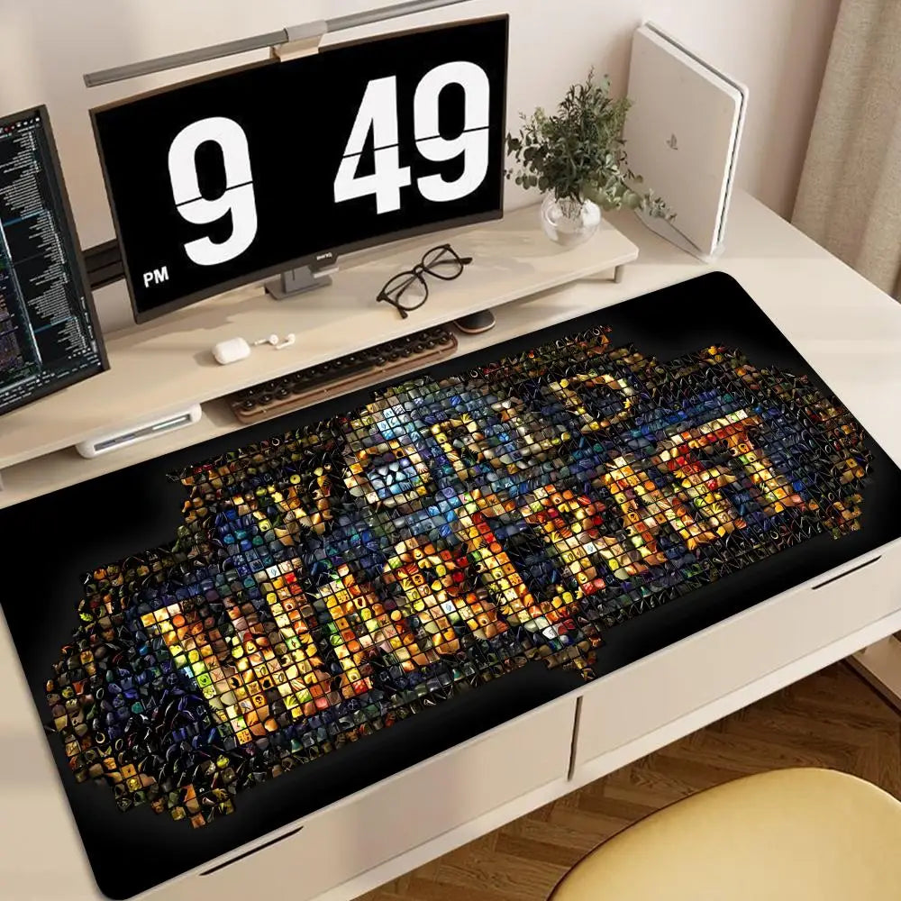 World of Warcraft Anime XXL Game Mouse Pad Deskmat with Lock Edge Keyboard Mice Carpet Office Gamer Computer Accessories HYBXXC