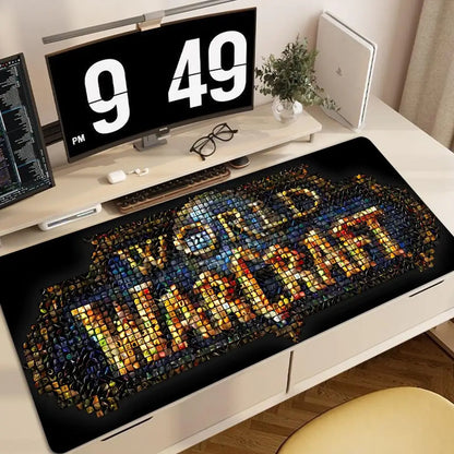 World of Warcraft Anime XXL Game Mouse Pad Deskmat with Lock Edge Keyboard Mice Carpet Office Gamer Computer Accessories HYBXXC