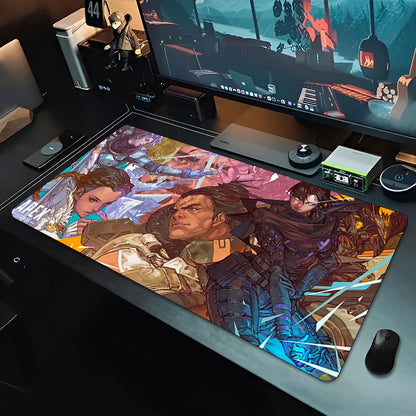Apex Legends Caustic egérpad, nagy méretű játékos kiegészítő, egérpad, gamer asztali szőnyeg, irodai billentyűzet, XXL, anime szőnyeg, sebesség