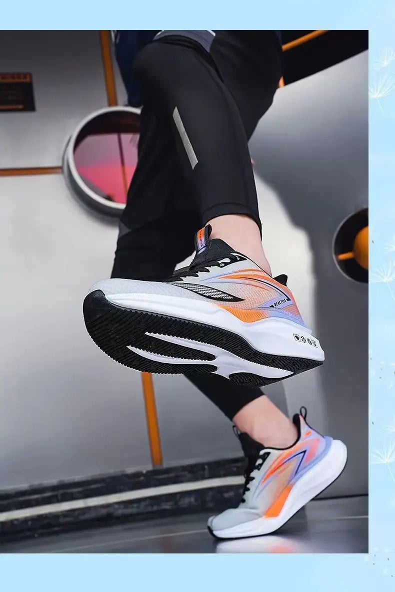 Men's breathable running shoes summer hot sale of the season, casual sporty fish thread soft bottom thick heel cross-border style