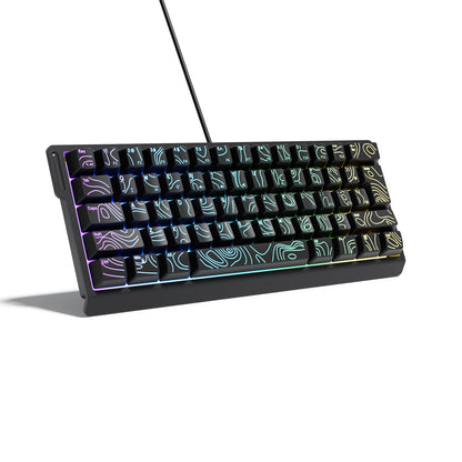 60% compact wired keyboard with RGB backlighting and gradient keycaps are suitable for Windows tablets, laptops and gamers.