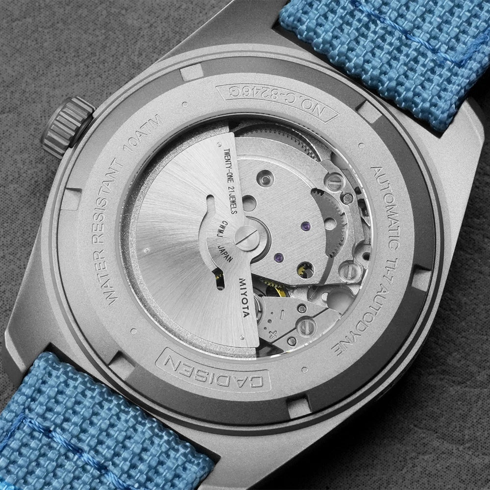 CADISEN TI-7 Autodyne Men’s Automatic Watch  Titanium Case, Miyota 8215, Sapphire Crystal & 100M Waterproof
