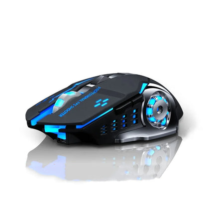 Kabellose Bluetooth-Maus 2.4G USB Mecha Gaming-Maus, wiederaufladbar, leise, mit Hintergrundbeleuchtung, ergonomische Büromaus, Gaming-Zubehör