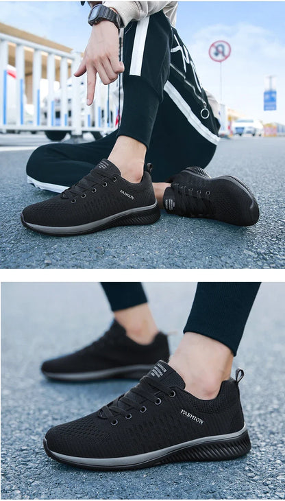 Strick-Laufschuhe für Herren und Damen, lässige Sneaker, atmungsaktive Sportschuhe für Lauftraining, Fitnessstudio und Outdoor, leicht, Größe 38-47