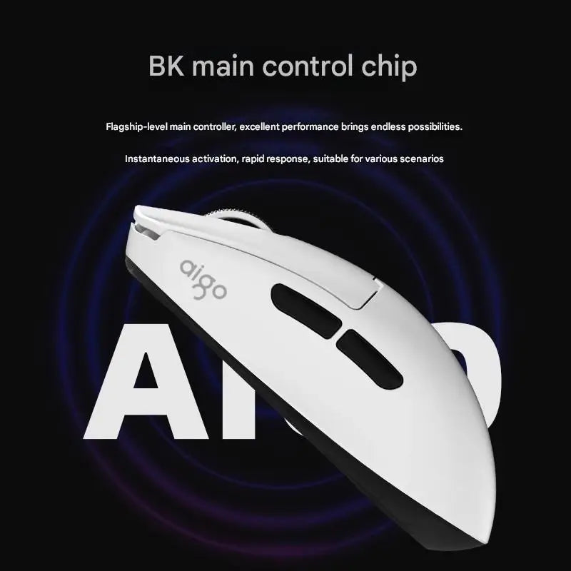 Aigo GM80 PLUS PRO trådløs Bluetooth-mus PAW3311/PAW3395 letvægts 1000HZ kablet gaming- og e-sportsmus med tre tilstande – gave