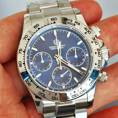 Watchdives WD16500 V2 Quartz Watch VK63 Sweep Sports Chronograph Watches Sapphire AR Coating BGW9 Luminous Waterproof Watches