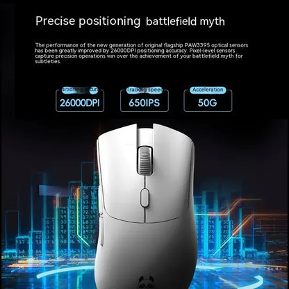 Bezdrátová myš Metaphyuni Metapanda P1 P1 Pro Max PAW3395, nízká latence, lehká e-sportovní herní myš, ergonomická, dárek pro PC hráče