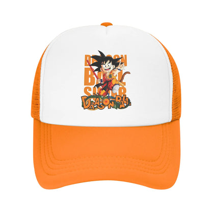 Dragon Ball Z Trucker Hat Super Saiyan Son Goku Hat Sun Hat Sun Caps Adjustable Snapback Caps Mesh Baseball Caps Wholesale New, produit gaming premium Fraquane, équipement gamer