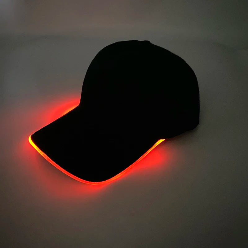 Madinga šviečianti beisbolo kepuraitė su LED apšvietimu, hiphopo stiliaus kepurė barui ir klubui, fluorescencinė kepurė vyrams ir moterims, DJ šokių reikmenys ir kostiumo aksesuaras