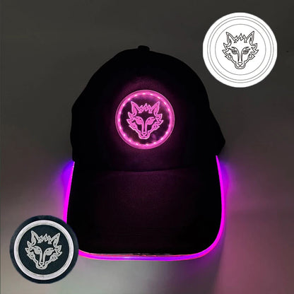 Madinga šviečianti beisbolo kepuraitė su LED apšvietimu, hiphopo stiliaus kepurė barui ir klubui, fluorescencinė kepurė vyrams ir moterims, DJ šokių reikmenys ir kostiumo aksesuaras