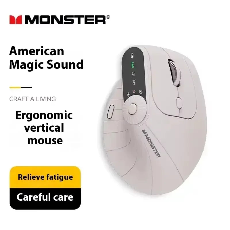 Monster M2 PRO MAX Gaming Mouse Rechargeable Dual Mode DPI Lightweight Custom & Comfortable Ergonomic Wireless Mouse Sensitive