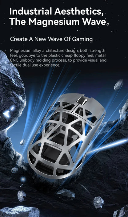Attack Shark R2 Ασύρματο Gaming Mouse PAW3950 8K από ελαφρύ κράμα μαγνησίου, Bluetooth Tri-Mode για gaming/γραφείο