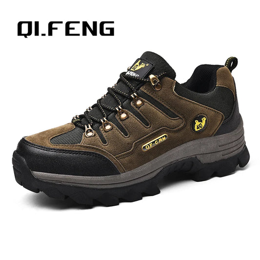 Winter Casual Shoes Men Leather Comfortable Walking Shoes Autumn Classic Outdoor Sneakers Women High Top Hiking Sneakers Lace Up