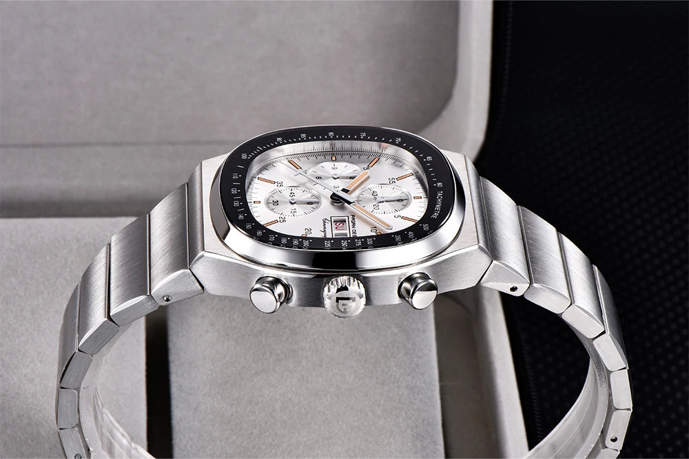 PAGANI DESIGN Új PD1819 férfi kvarc karóra, 40 mm, zafírüveg, rozsdamentes acél, vízálló, világító C3 kronográf reloj hombre